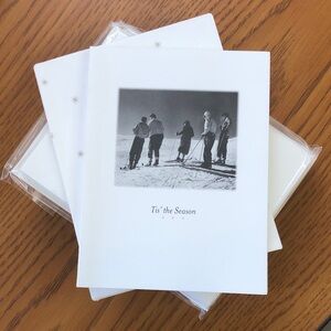 Holiday Greeting Cards with Skiers